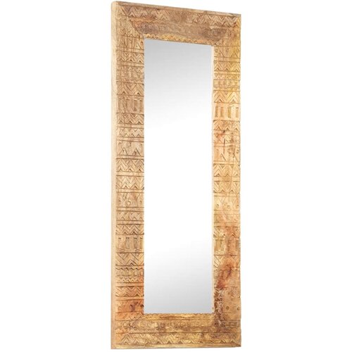  Ručno izrezbareno ogledalo 110 x 50 x 2,5 cm masivno drvo manga Slike