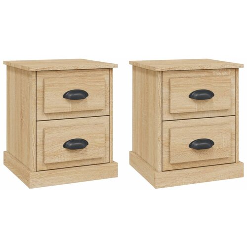 Maison Chic Dvo delni komplet Nočne omarice - Nočne mize sonoma hrast 39x39x47,5 cm inženirski les, (21688776) Slike