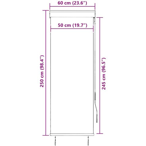  Vanjska roleta 60 x 250 cm krem Slike