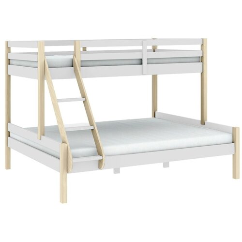 Marckeric Bijeli dječji krevet od masivnog bora na kat 90x190/140x190 cm Livia – Cijene