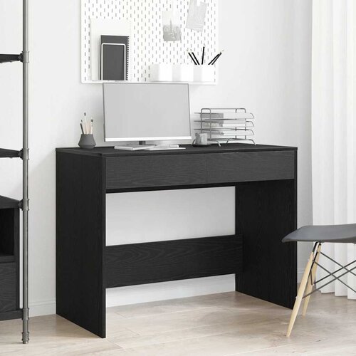  Radni stol Crni hrast 101x50x76,5 cm Konstruirano drvo Slike