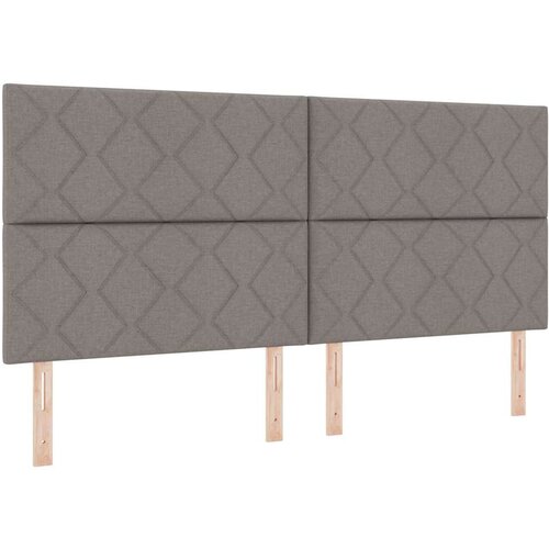 VidaXL Uzglavlje S LED lampica s uzglavljem Sivo-smeđa 200 cm tkanina Slike