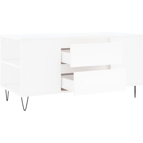  Stolić za kavu bijeli 102 x 44,5 x 50 cm od konstruiranog drva Bijela Slike