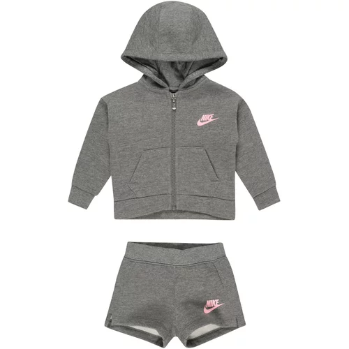 Nike Sportswear Komplet pegasto siva / svetlo roza