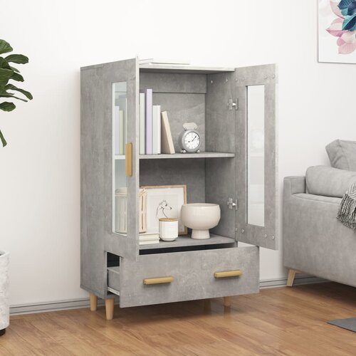  Visoka komoda siva boja betona 70x31x115 cm konstruirano drvo Slike