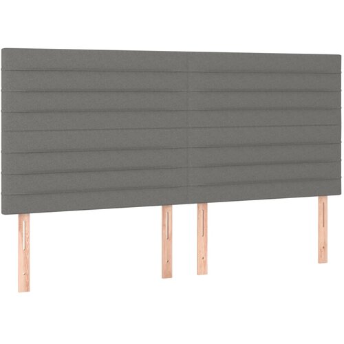  Krevet box spring s madracem LED tamnosivi 160x200 cm tkanina Slike