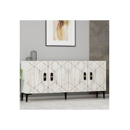 Hanah home komoda cross KB150 white ephesus marble Slike