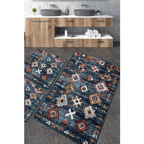 Ressal multicolor bathmat set (3 pieces) Slike