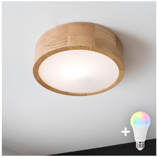  Brilagi - LED RGBW prigu&scaron;iva stropna svetiljka CARVALHO 1xE27/15W/230V Wi-Fi hrast prečnik 27,5 Cene