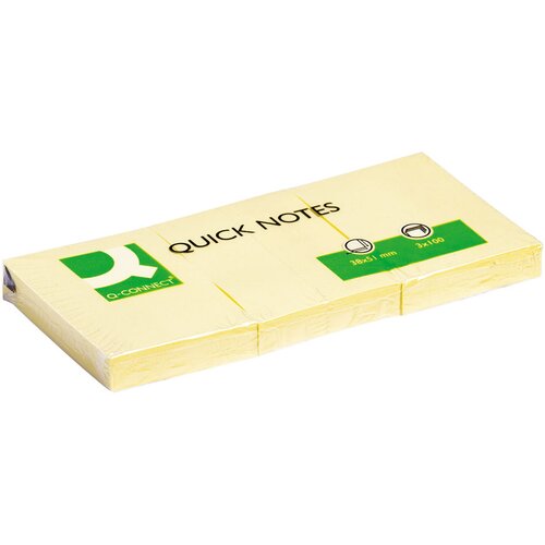 Q-Connect Blok tix kocka 38mmx51mm / 3 x 100lističev pastelno rumen KF10500, (20377748) Cene