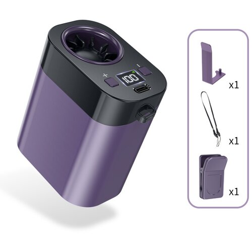 INF Priklopni prenosni mini ventilator &mdash; turbo zračni pretok visoke hitrosti, USB-polnljiv, brezrokno nosljiv ventilator za pas/obe&scaron;anje Vijolična, (5000286530) Cene
