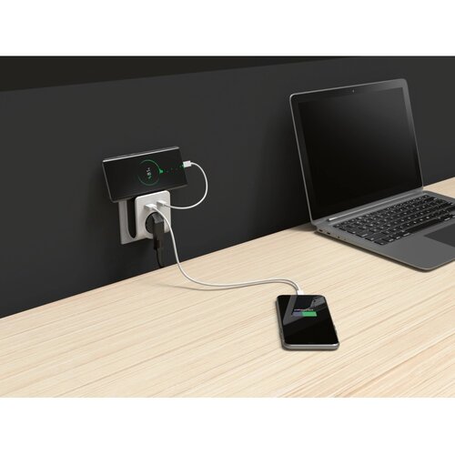  adapter z izvlečnim usb-kablom belo-siv 121 mm x 76 mm Slike