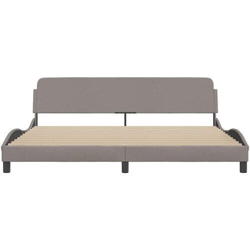  Okvir za krevet Dover smeđesivi 200x200 cm od tkanine Slike