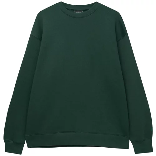 Pull&Bear Sweater majica smaragdno zelena