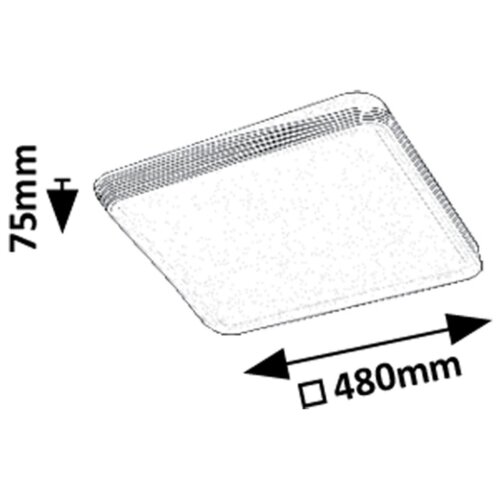 Rabalux Plafonjera Druzor, LED, 40W, 3000K, 48x48cm, Braon Slike