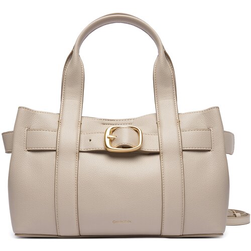 Calvin Klein Ročna torba Buckle Mini Tote With Strap LV04F3295G Bež Slike