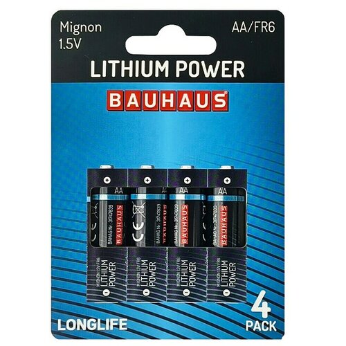 BAUHAUS Baterije (Mignon AA, Litij željezni sulfid, 1,5 V, 4 Kom.) Cijene