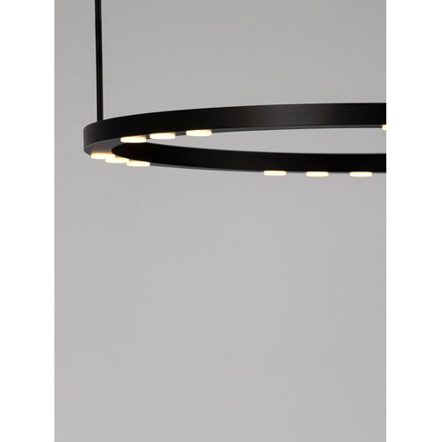 Nova Luce Mat črna aluminijasta LED zatemnitvena viseča svetilka &amp;oslash; 60 cm Lunette &amp;ndash; Slike