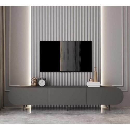 Hanah home TV komoda Regulus 200, 200 cm, siva Cene