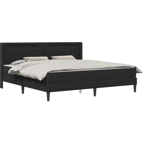  Okvir kreveta s madracem Crna 200 x 200 cm Umjetna koža Slike