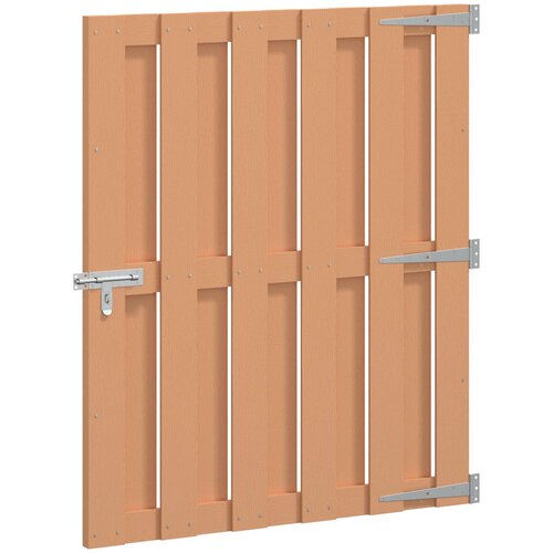  Vrtna vrata 100 x 112 cm WPC i aluminij Smeđa Slike