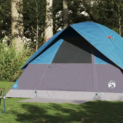vidaXL Kupolasti obiteljski šator za 6 osoba plavi vodootporni