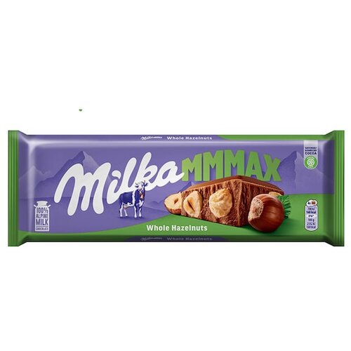 Milka Čokolada sa celim le&amp;scaron;nicima, 250 g Slike