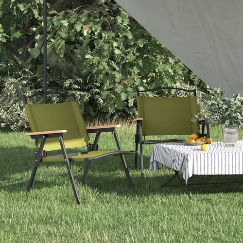 vidaXL Stolice za kampiranje 2 kom zelene 54x43x59 cm tkanina Oxford Cene
