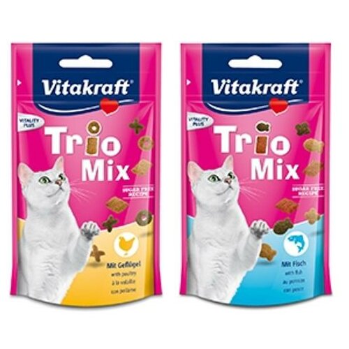 Vitacraft trio mix poslastica za mačke - riba 60g Slike