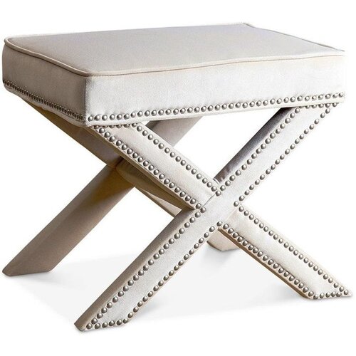 Woody Fashion pelona capraz pouffe 60 - cream cream pouffe Slike