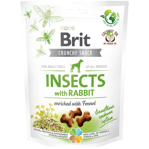 Brit Care Crunchy Cracker žuželke, zajec in koromač - 200 g