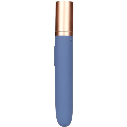 Loveline Travel - punjivi vibrator s držačem lubrikanta (pastelno plava) Slike