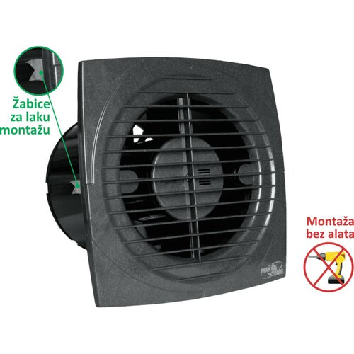 MTG ventilator Kupatilski A120 Antracit Slike