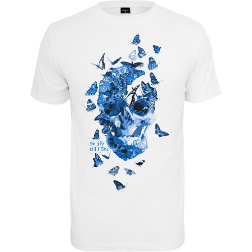 MT Men Men's T-shirt Butterfly Skull - white Slike