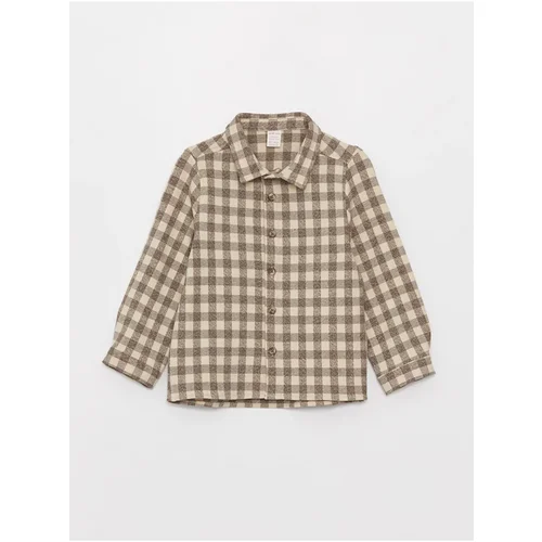 LC Waikiki LCW Baby Checked Patterned Long Sleeved Baby Boy Shirt