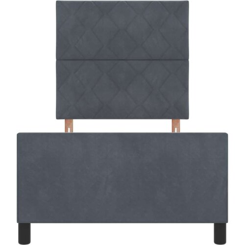 vidaXL Postelja Temno Siva 100x200 cm Velvet Cene