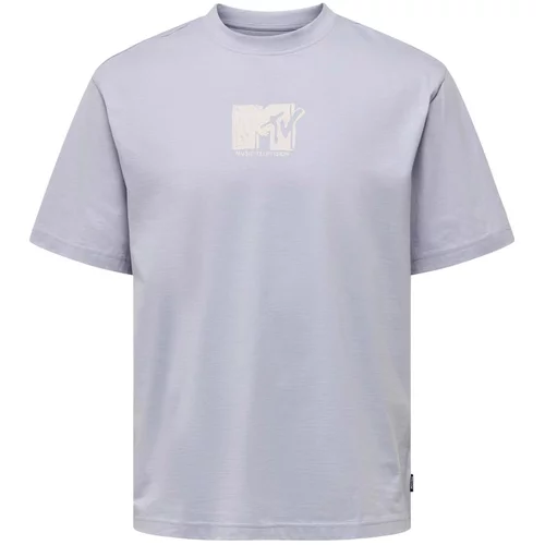 Only & Sons Majica 'MTV' ecru/prljavo bijela / sivkasto plava