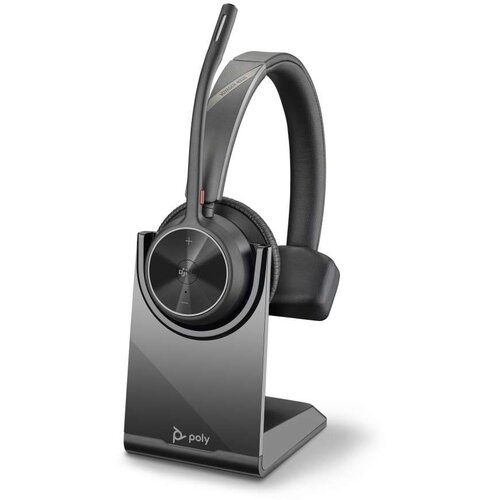 Poly Plantronics Voyager 4310 UC Bluetooth slu&amp;scaron;alice nano ključ s USB-A konektorom stanica za punjenje MS certifikat mono Slike