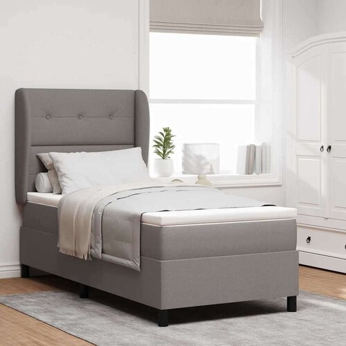 Box spring krevet Sivo-smeđa 90 x 190 cm tkanina Cijene