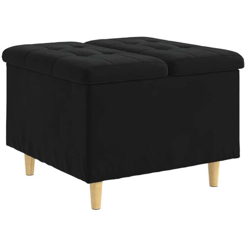  Otoman za pohranu s jastukom Crna 60 x 60 x 45 cm Bar&amp;scaron;un - Crna 60 cm Bar&amp;scaron;un Slike