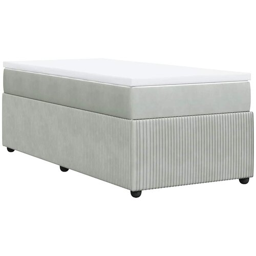 Box spring krevet s madracem svjetlosivi 100x200 cm bar&amp;scaron;unasti Slike