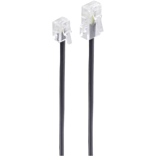 Shiverpeaks basic-s modularni isdn priključni kabel western plug 8/4 do western vtič 6/4\, 10 m isdn priključni kabel [1x RJ11 vtič 6p4c - 1x RJ45 vtič 8p4c] 10 m črna, (20411160)