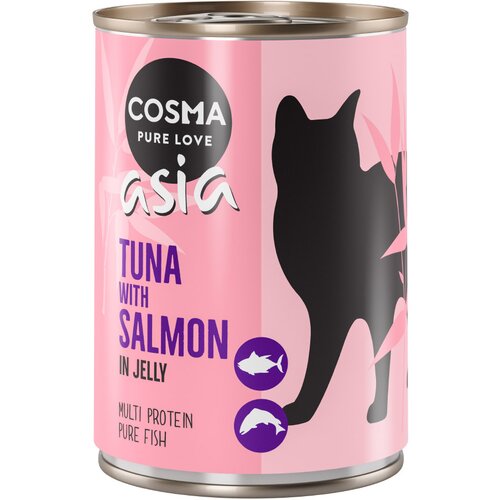 Cosma Ekonomično pakiranje Asia u želeu 12 x 400 g - Tunjevina s lososom Slike