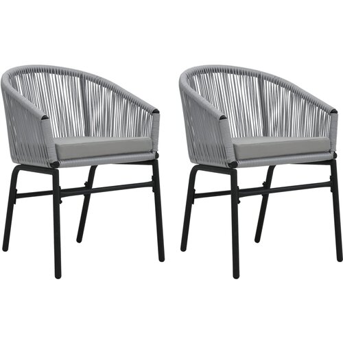 The Living Store Vrtni stoli 2 kosa antracit PE ratan - Zunanji Stol, (21460614) Slike
