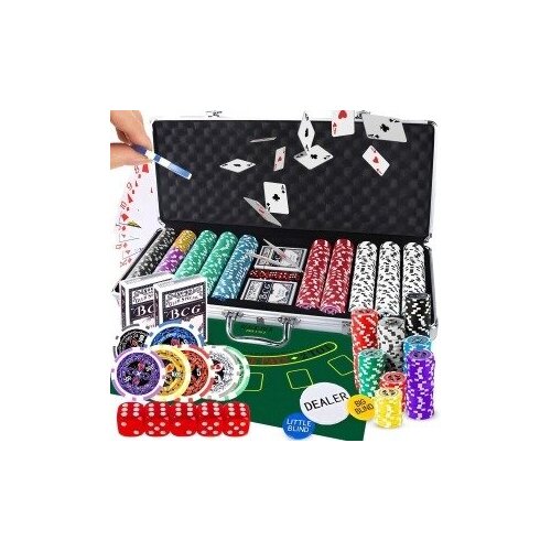  Retoo DR294 poker set 500 žetonov v aluminijastem kovčku Slike