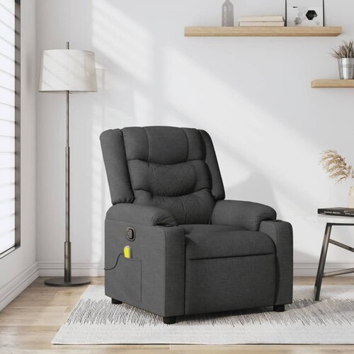  fotelja tamno siva tkanina - Tamno siva 1 Ručno guranje unatrag Cijene