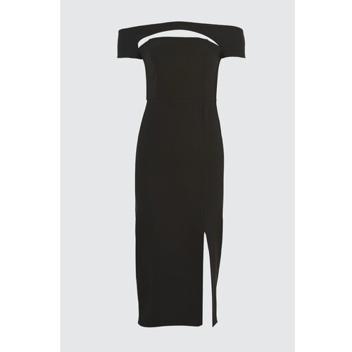 Trendyol Crna haljina sa dekolteom crna | bela Slike