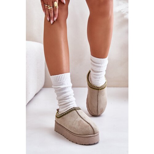 Kesi Women&amp;#039;s snow boots on a platform insulated with fur green Remenia Slike