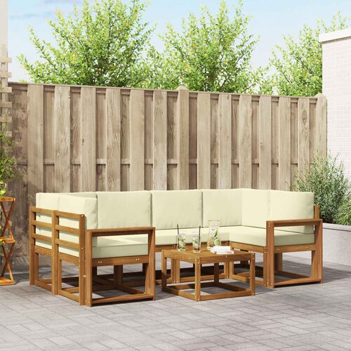  Set vanjskih sofa 7 kom. Prirodna i krem Cene