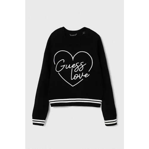 Guess Obojestranski pulover z mešanico volne črna barva, J4YR05 Z3FV0